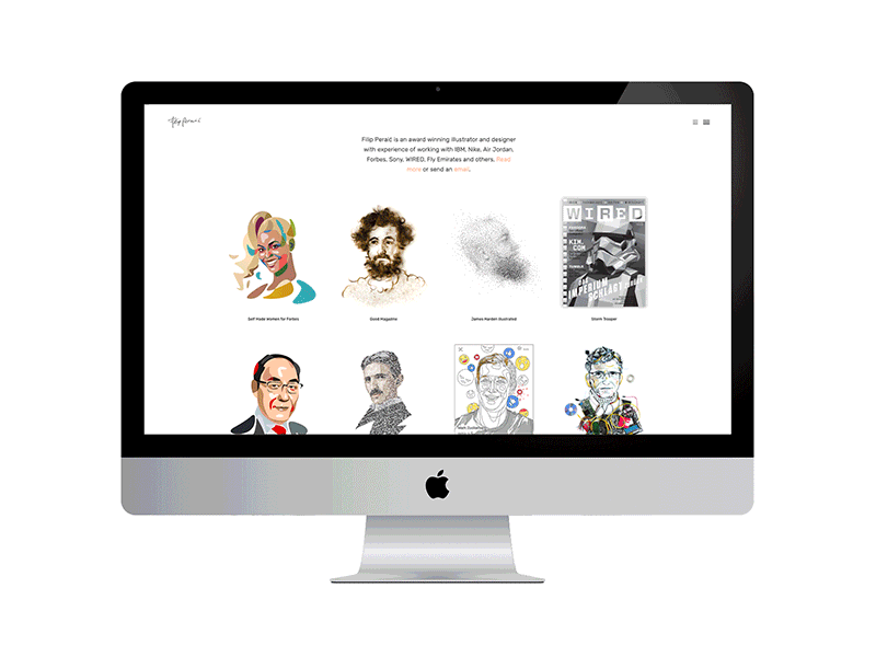 I have a new website art design grid illustration portfolio portrait responsive web website