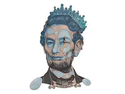 Queen Lincoln abraham bills collage dollar elizabeth illustration lincoln money portrait pound queen royal
