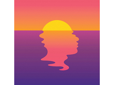 07 If It Feels Good art cover illustration leon bridges music portrait profile sea sun sunset