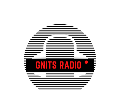 GNITS Radio Logo design illustration logo