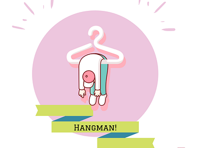 Hangman animation app design illustration logo