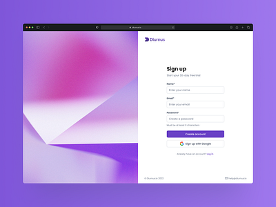 Daily UI S001 -- Sign up page