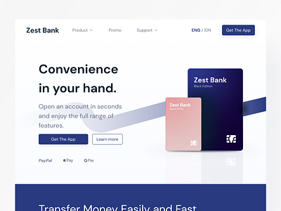 Exploration - Bank Landing Page