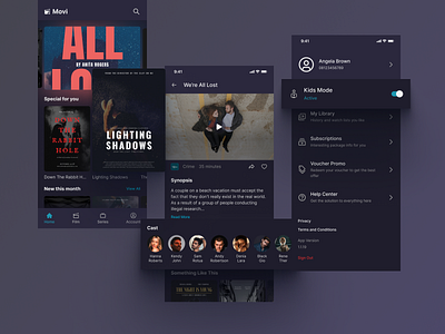 Exploration - Streaming Movies app design branding creative creative design dark mode design figma figma design film mobile mobile apps movie streaming ui ui design uidesigner uiuxdesign user experience user interface uxdesign