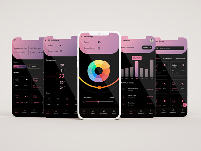 Smart Home- UI/UX Design branding design iot mobile app smarthome ui ux visual design
