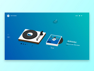 Back To Basics gradient illustration isometric music ui ux vinyl webdesign website