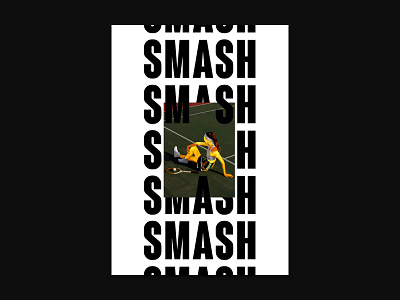 Smash - Poster Serie n°001 graphic design marble faceless poster poster design posters smash tennis type typographic typography