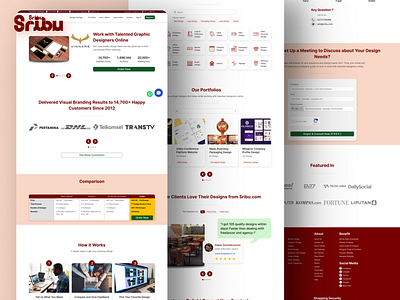 UI/UX Case Study - Landing Page Sribu contest design freelance landing page sribu ui uiux user experience user interface ux uxui web design website