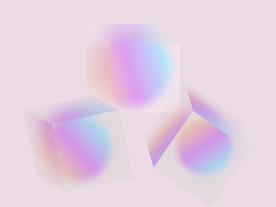 3D glossy cube
