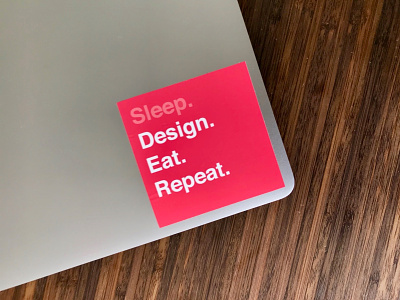 Designer Sticker design designer designs eat repeat sleep sticker