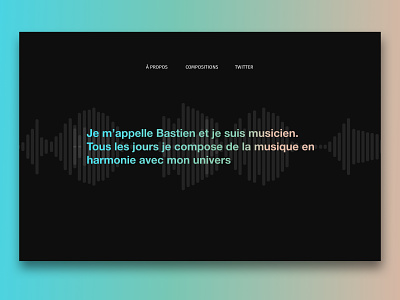 Le portfolio du musicien artist music portfolio portfolio design sound sound designer webdesign website