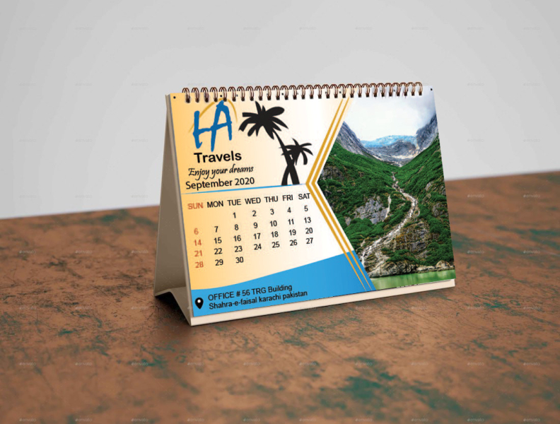 calendar design with mockup by Hassan on Dribbble