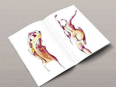 Nude warm dinamics anatomy art artwork colors dinamics drawing expresion hand illustration illustration people