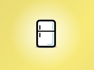 Fridge Icon black fridge icon white yellow