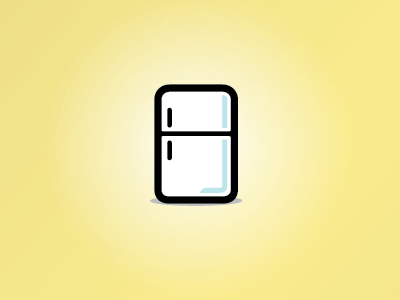 Fridge Icon fridge icon yellow black white