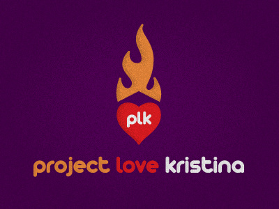 Project: Love Kristina charity good cause help logo orange purple red white
