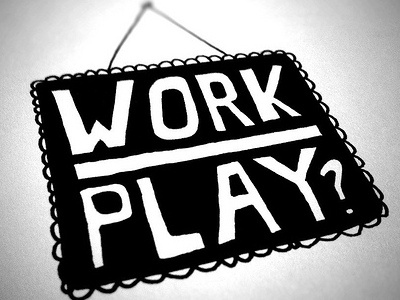 Work (over) Play? black black and white bw doodle grey pen and ink sketch typography white