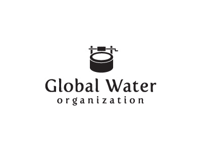 Gwo 4 black concept logo water well white