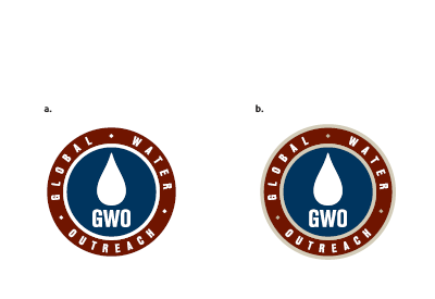 GWO Logo - Red/Brown Color Options blue brown logo red water