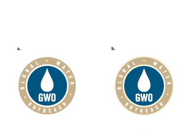 GWO Logo - Tan Color Options blue logo tan water