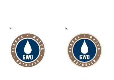 GWO Logo - Brown Color Options blue brown logo water