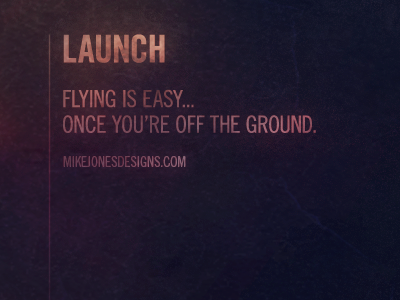 Launch (Revised) dark launch purple type