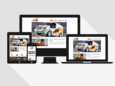 G.J. Transport website design branding courier design speed transport tuning website