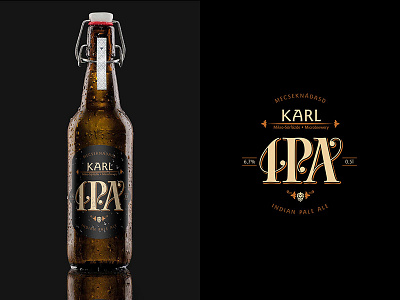 Karl IPA beer label beer bottle handcrafted ipa karl label