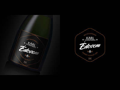 Beer label – Édesem beer bottle handcrafted karl label