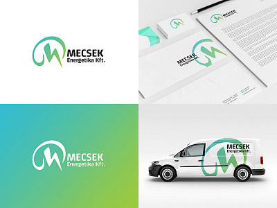 Mecsek Energetika v02 energy green identity logo mountain renewable