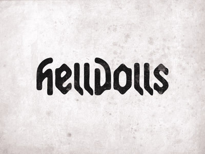 HellDolls logo v01 brand design gothic identity logo typography