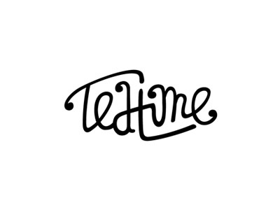 Teatime logo v01 calligraphy handwriting identity logo tea typography