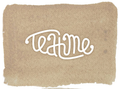 Teatime logo v02 calligraphy handwriting identity logo tea typography