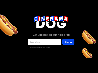 DailyUI #1 Sign Up One dailyui food hot dog landing page nft sign up
