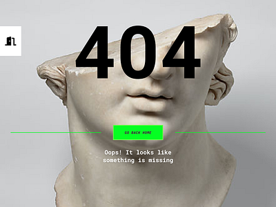 DailyUI #8 404 Page 404 dailyui exhibition landing page ui