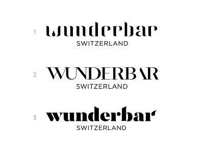 Wunderbar Switzerland brand branding identity lettering logo logodesign logotype negativespace switzerland type typeface typography