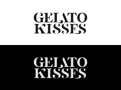 GELATO KISSES brand cream hidden logo logotype natural negative space logo negativespace selfcare type typeface typography unique logo wellness