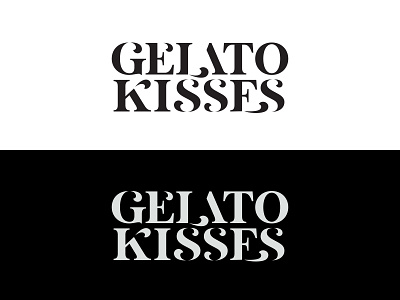 GELATO KISSES brand cream hidden logo logotype natural negative space logo negativespace selfcare type typeface typography unique logo wellness