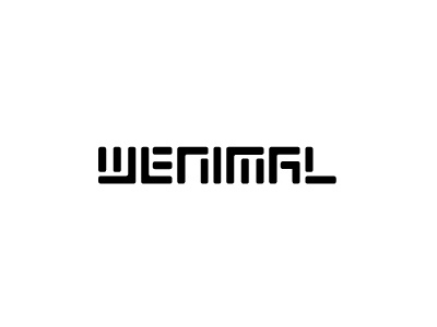 Wenimal Peter Vasvari character futuristic hidden minimal music negative positive publisher techno typographic typography we