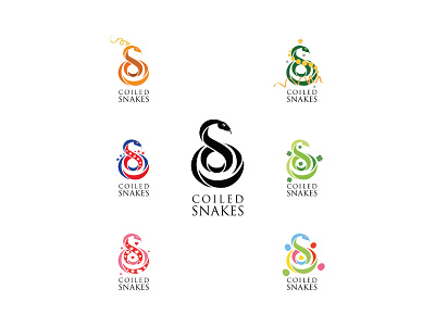 COILED SNAKES animallogo brand branding hidden identity illustration logo pet snake snakelogo
