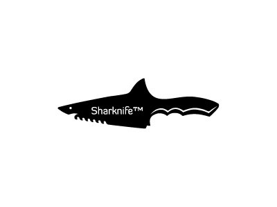 Sharknife Peter Vasvari and animal concealed cutlery fish group knife logo negative parallel positive shark silhouette silverware space