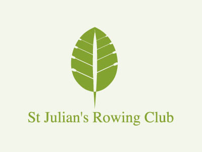 St Julian S Rowing Club chlorophyl club concealed green group leaf letter parallel positive and negative space rowing silhouette sport