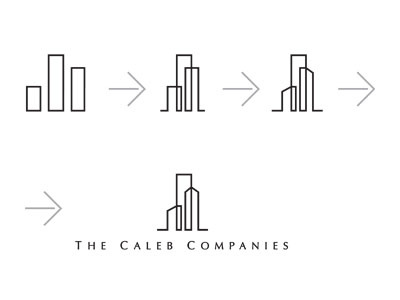 THE CALEB COMPANIES logo case study from 2011 building companies construction estate house line real tower