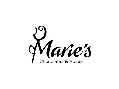 Marie's Chocolates & Roses chocolate flower handwriting hidden luxury m negative positive product rose space writing