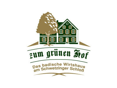 zum grunen Hof (the verdant Courtyard) beer brasserie building chestnut drink eat food garden gold house restaurant tree