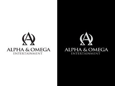 Alpha & Omega Entertainment a alpha entertainment film interlacement logo logotype movie o omega photography production