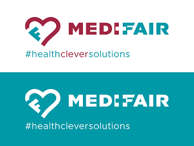 MEDIFAIR brand branding character cross f fair health heart hidden identity logo logotype m medical negative space symbol typography