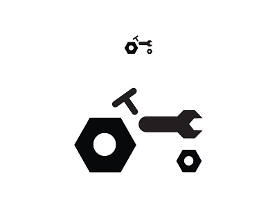 Tractor concept garage hidden icon icon app identity machinery negative space negative space negative space logo service station services silhouette tractor workroom