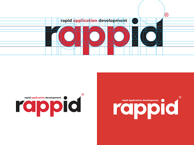 rappid brand logo app brand brand identity branding company computing consultant development icon identity information technology logo logotype mark product logo typography ui workflow