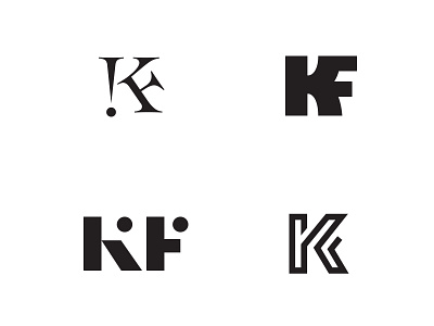 KF MONOGRAM brand identity branding icon identidade visual identity identity branding kf logo logotype monogram negative space logo type typeface typography